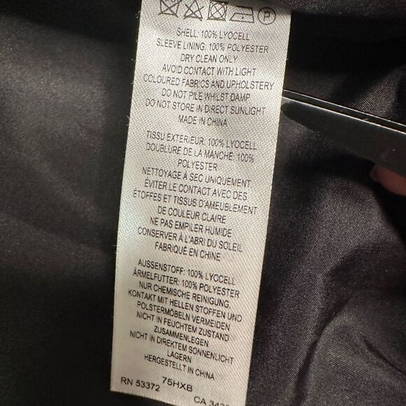 FRENCH CONNECTION Abstract Print Bomber Jacket US 8 Lightweight Lyocell Chic EUC - Picture 12 of 12